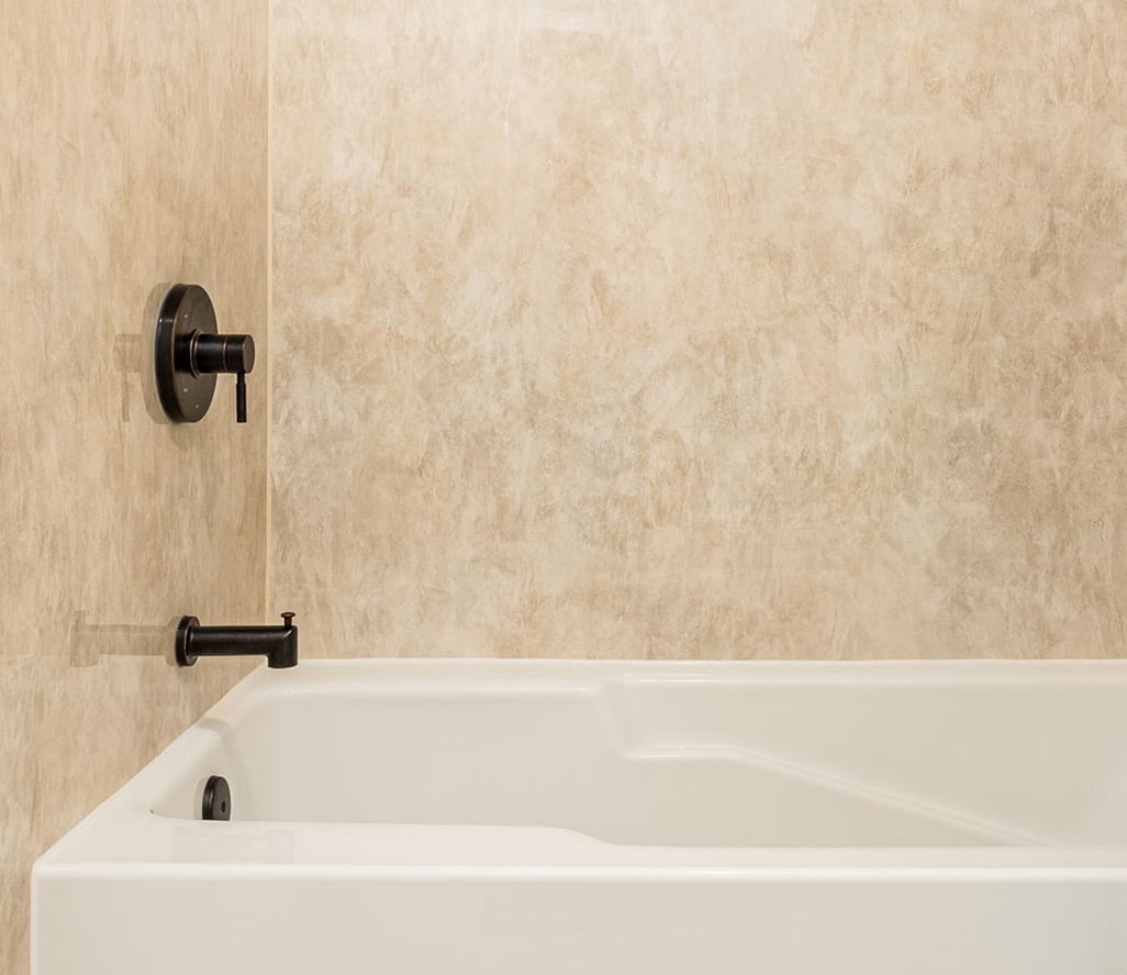 Travertine Bathtub Walls