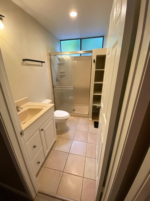 A Mission Valley, CA, Home’s Bathroom Before A Shower-To-Tub Conversion