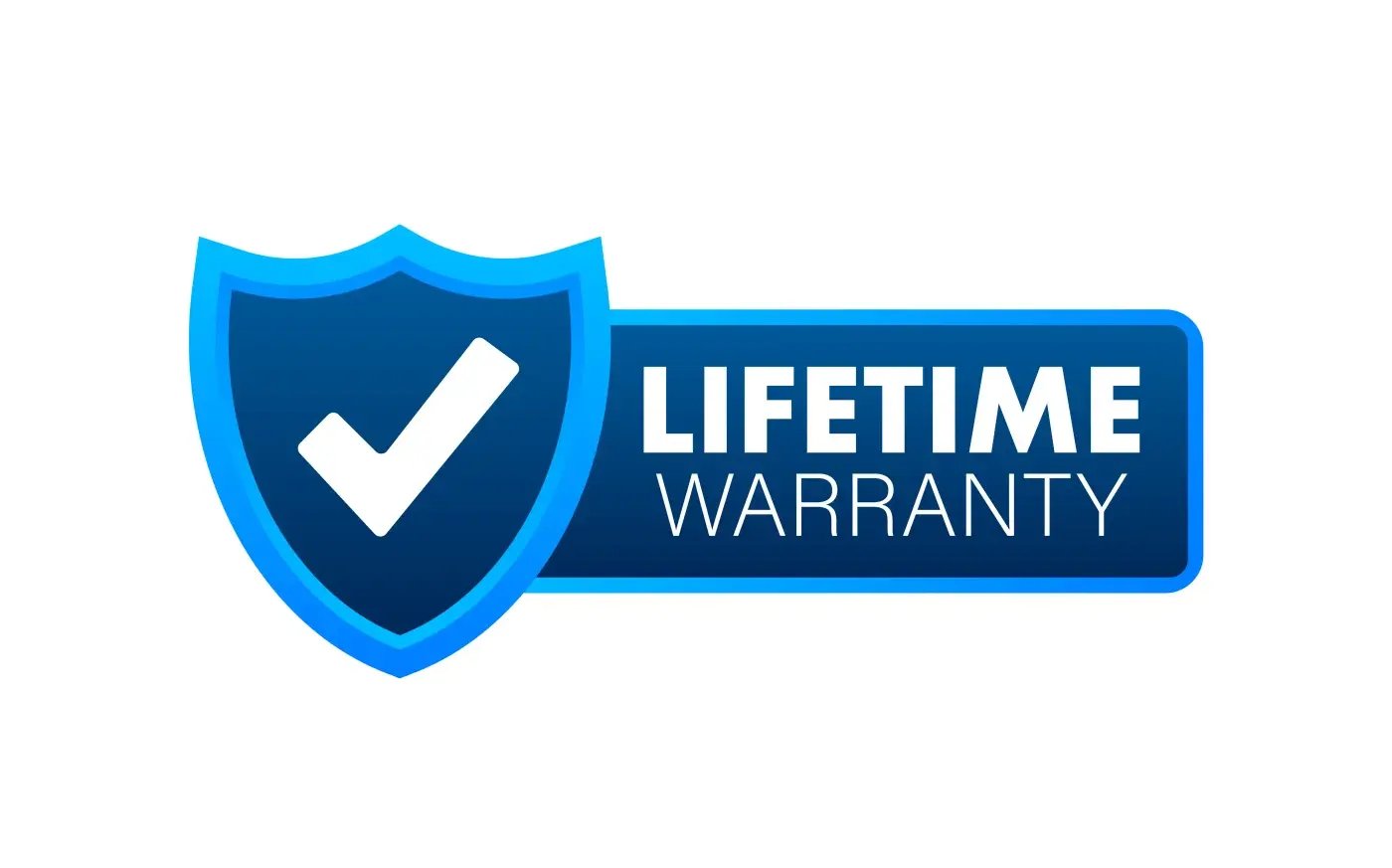A logo that says Lifetime Warranty