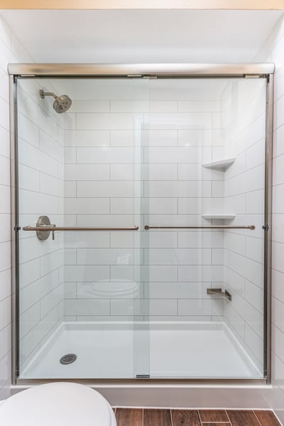 A new reveal series shower with a 4" x 12" subway pattern